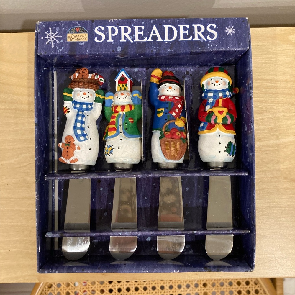Boston Warehouse Susan Winget Frosty Fun Snowman Spreader Set